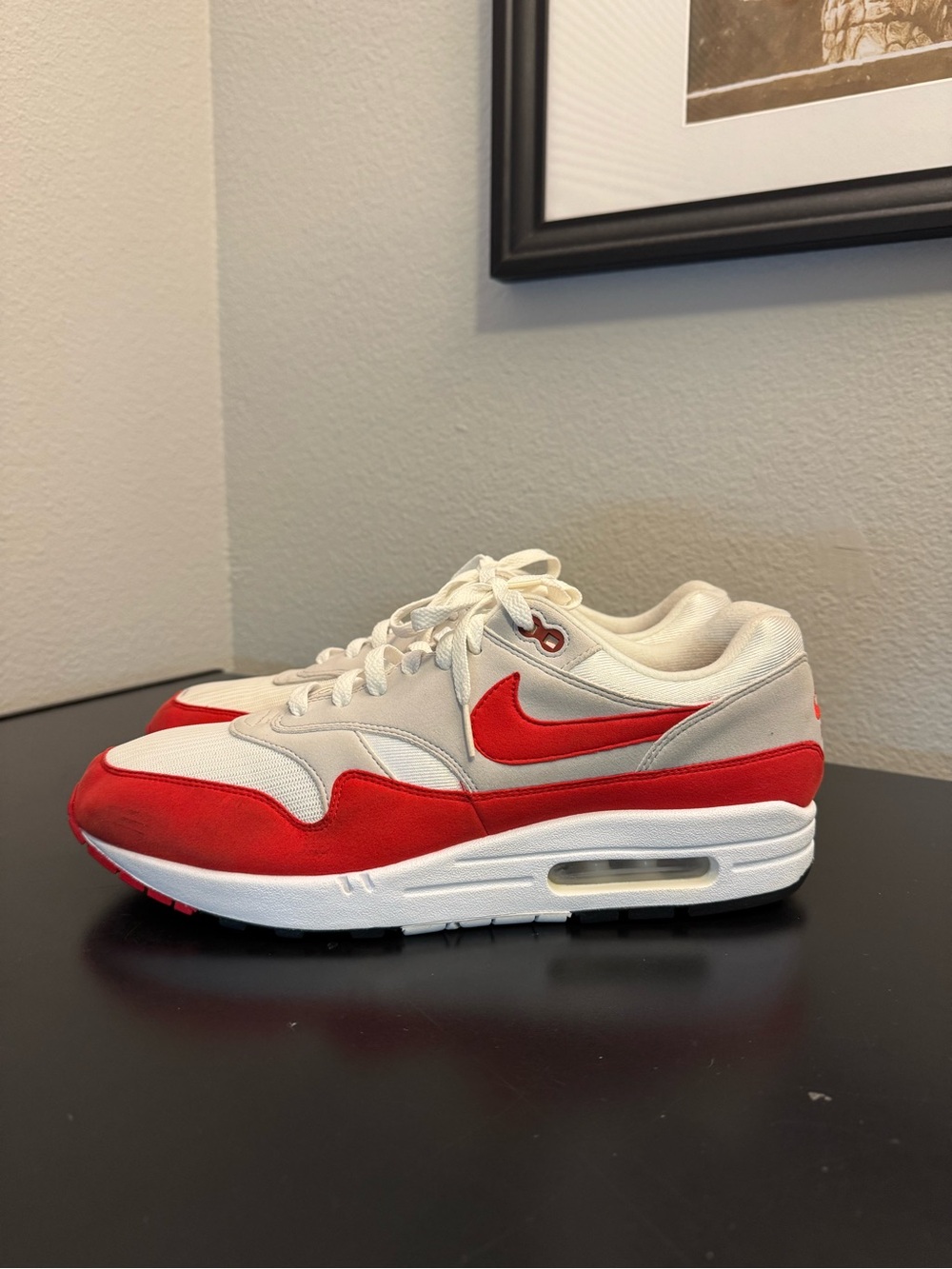 Nike Air Max 1 Anniversary White Red 2017